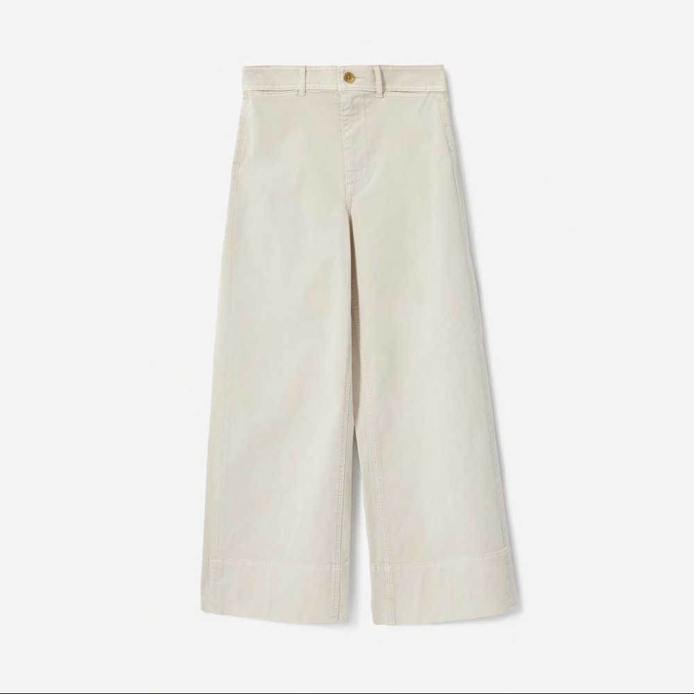 Everlane Wide Leg Crop Chino in COLOR SAND